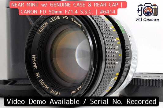 [Near Mint w/ Case] Canon FD 50mm f/1.4 S.S.C. SSC Fast MF Lens Canon FD Japan
