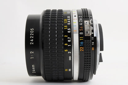 [Mint SIC Coating] Nikon AI-S AIS Nikkor 24mm f/2 Fast Wide MF Nikon F Japan