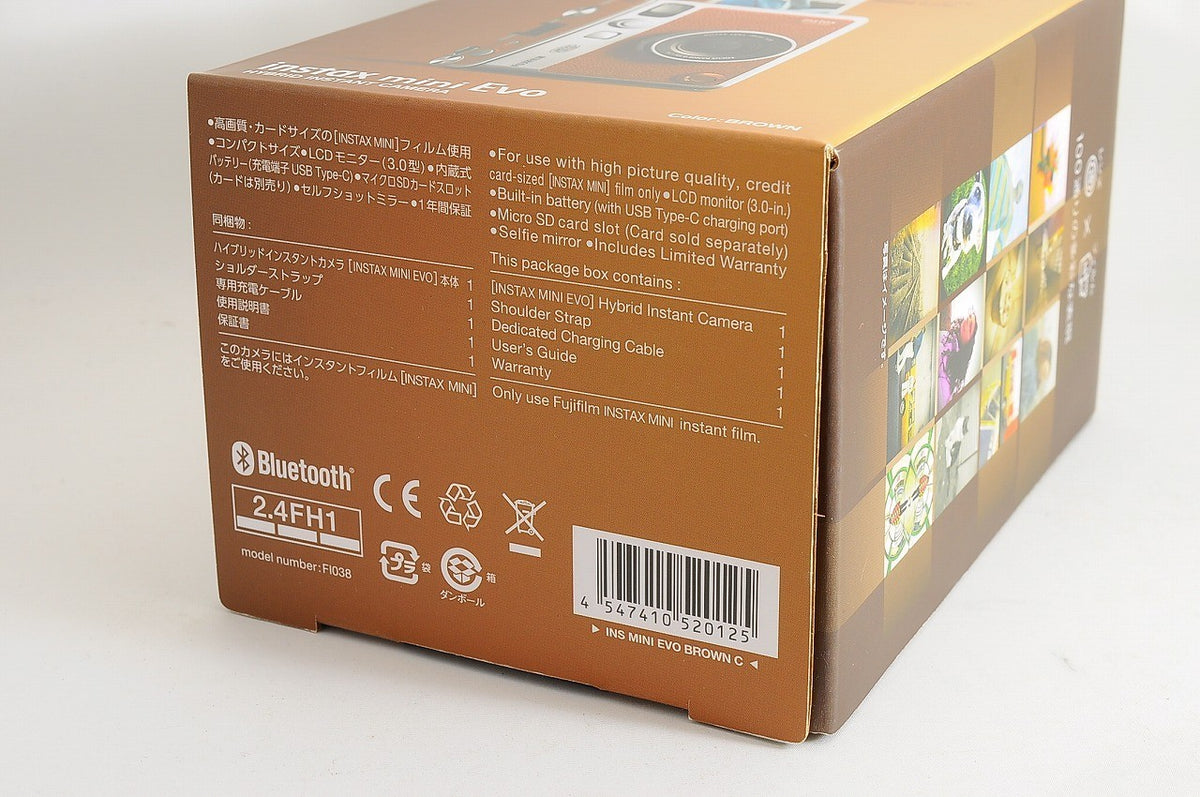 [Brand New] Fujifilm Instax Mini Evo Hybrid Camera w/ Genuine Case Brown Japan