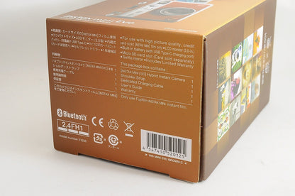 [Brand New] Fujifilm Instax Mini Evo Hybrid Camera w/ Genuine Case Brown Japan