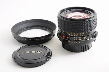 [TOP MINT w/ Hood] Minolta MD 20mm f/2.8 Ultra-Wide MF Lens Minolta MD Japan