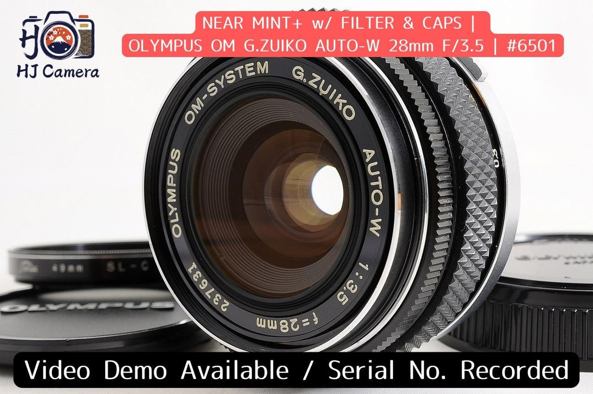 [Near Mint+ w/Filter Caps] Olympus OM-System G.Zuiko Auto-W 28mm f3.5 MF Lens Jp