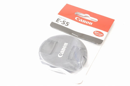 [Brand New] Genuine Canon E-55 Lens Front Cap 55mm Center Pinch Snap From Japan