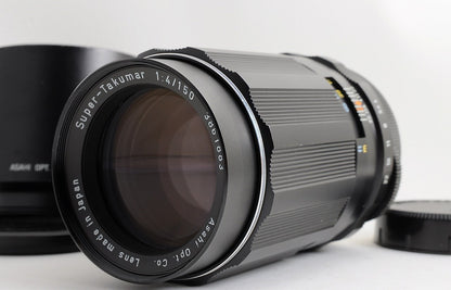 [Mint w/ Hood] Pentax Super Takumar 150mm f/4 Telephoto MF Lens M42 Screw Japan