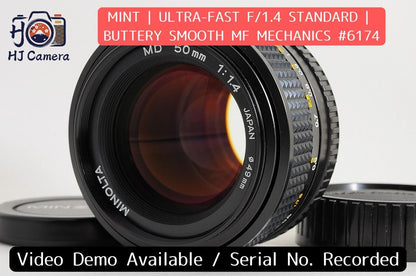 [MINT] Minolta MD 50mm f/1.4 Fast MF Lens Minolta MD Mount SLR Japan