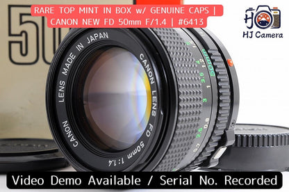 [Top Mint Boxed] Canon New FD nFD 50mm f/1.4 Fast MF Lens Canon FD Mount Japan