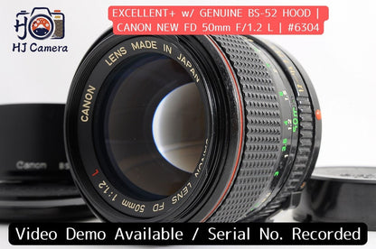 [Excellent+ BS-52 Hood] Canon New FD nFD 50mm f/1.2 L Fast MF Canon FD Japan