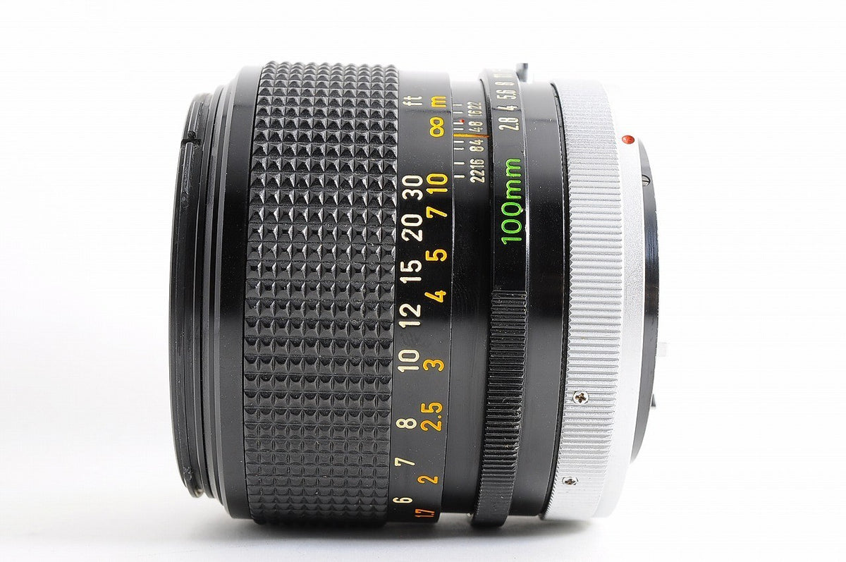 [O Mark Near Mint+ w/Hood Case] Canon FD 100mm f2.8 SSC MF Portrait Lens Japan
