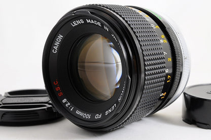 [Near Mint+ w/ Caps] Canon FD 100mm f2.8 SSC MF Telephoto Prime Lens Japan