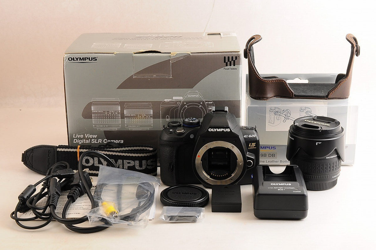 [Top Mint Boxed] Olympus E-620 DSLR 14-42mm Lens Kit Leather Case CS-9B Japan