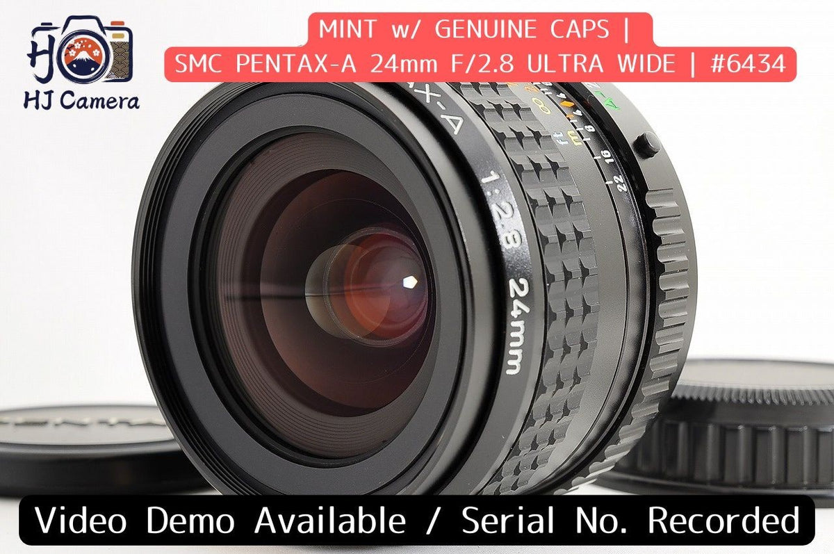 [Mint Caps] Pentax SMC Pentax-A 24mm f/2.8 Wide MF Lens Pentax K Mount Japan