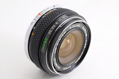 [Near Mint+ w/Filter Caps] Olympus OM-System G.Zuiko Auto-W 28mm f3.5 MF Lens Jp