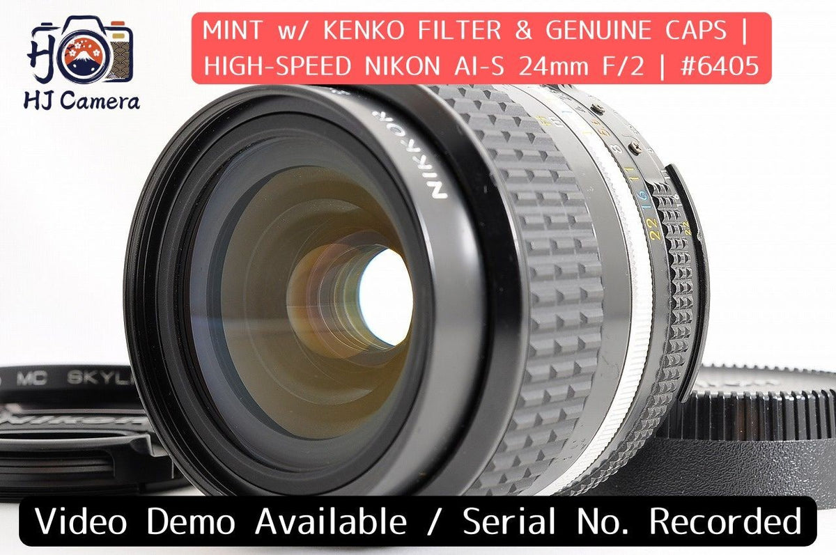 [Mint w/ Filter] Nikon AI-S AIS Nikkor 24mm f/2 Fast Wide MF Lens Nikon F Japan