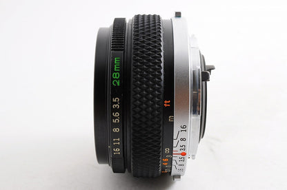 [Mint w/ Case] Olympus OM G.Zuiko Auto-W 28mm f/3.5 Wide MF Lens OM Japan