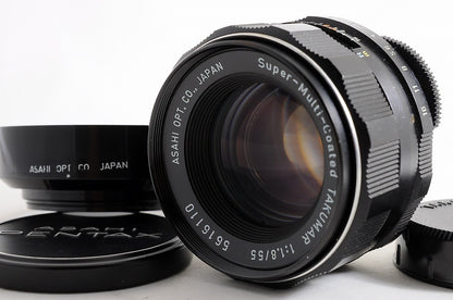 [Near Mint+ w/Hood] Pentax SMC Takumar 55mm f1.8 MF M42 Prime Lens Japan