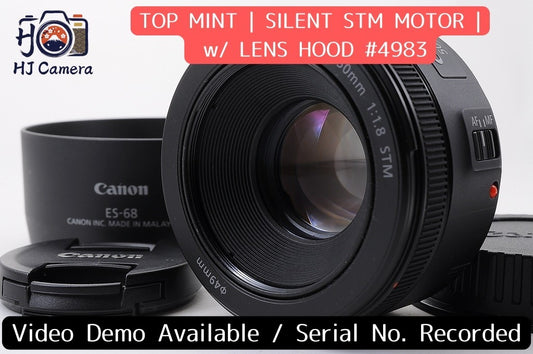 [TOP MINT Hood] Canon EF 50mm f/1.8 STM Fast AF Lens ES-68 Canon EF Japan