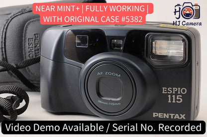 [NEAR MINT+ Case] Pentax ESPIO 115 35mm Point & Shoot Zoom Film Camera Japan