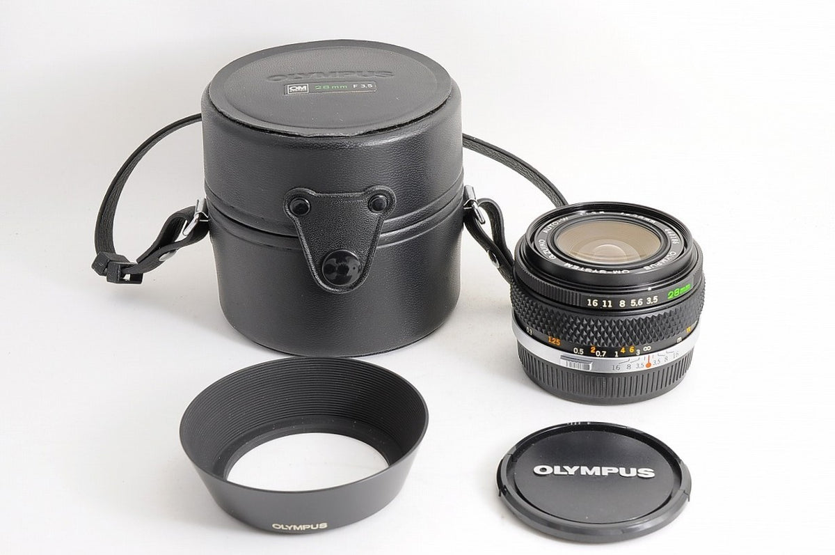 [Near Mint+ Hood Case] Olympus OM G.Zuiko Auto-W 28mm f/3.5 Wide MF Lens Japan