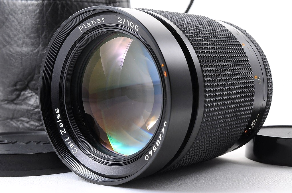 [Mint w/ Case] Contax Carl Zeiss Planar T* 100mm f/2 AEG Fast MF CY Lens Japan