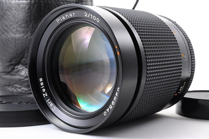 [Mint w/ Case] Contax Carl Zeiss Planar T* 100mm f/2 AEG Fast MF CY Lens Japan