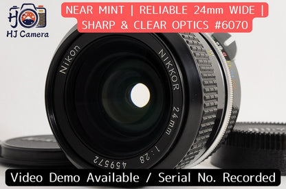 [NEAR MINT] Nikon Non-AI Nikkor 24mm f/2.8 Wide MF Lens Nikon F Mount Japan