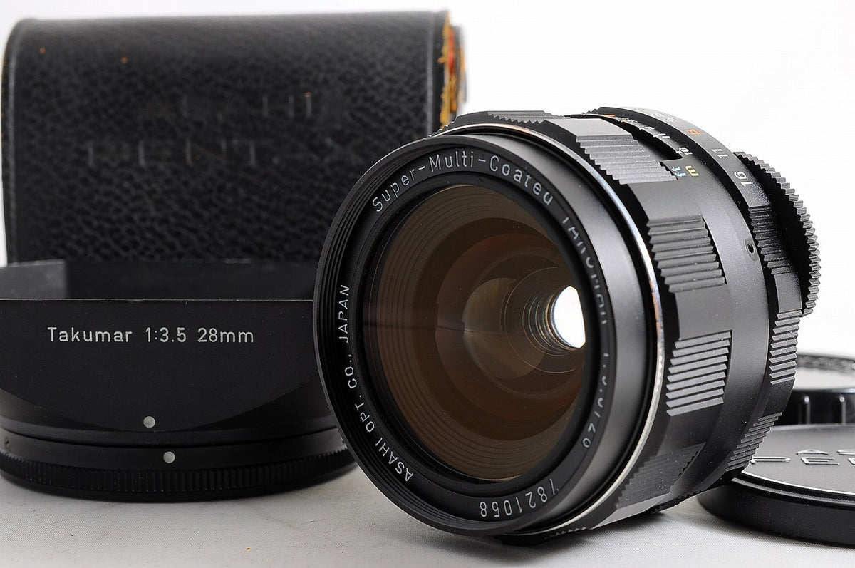 [Top Mint w/Hood Case] Pentax SMC Takumar 28mm f3.5 MF M42 Wide Prime Lens Japan