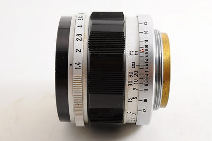 [Mint w/Hood Adapter Caps] Canon 50mm f1.4 L39 LTM Rangefinder MF Lens Japan