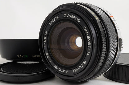 [MINT w/ Hood] Olympus OM G.Zuiko Auto-W 28mm f/3.5 Wide MF Lens OM Mount Japan
