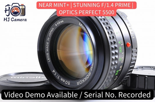 [NEAR MINT+] Minolta MD Rokkor 50mm f/1.4 Fast MF Lens Minolta MD Mount Japan