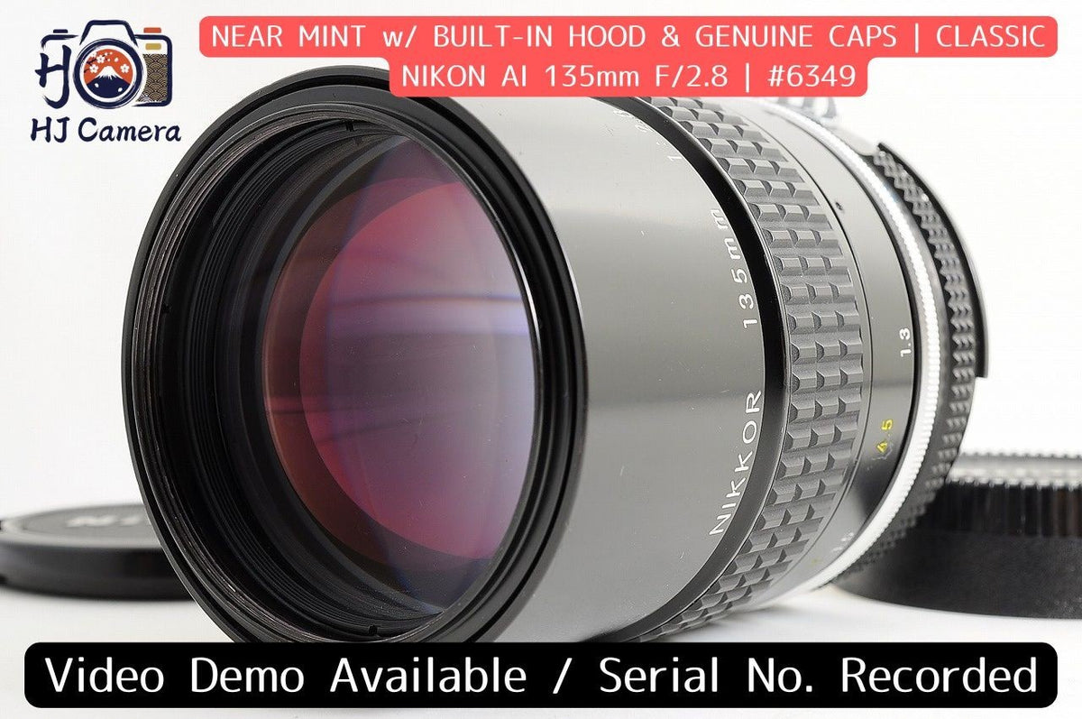 [Near Mint] Nikon AI Nikkor 135mm f/2.8 Built-in Hood Fast Telephoto MF Japan
