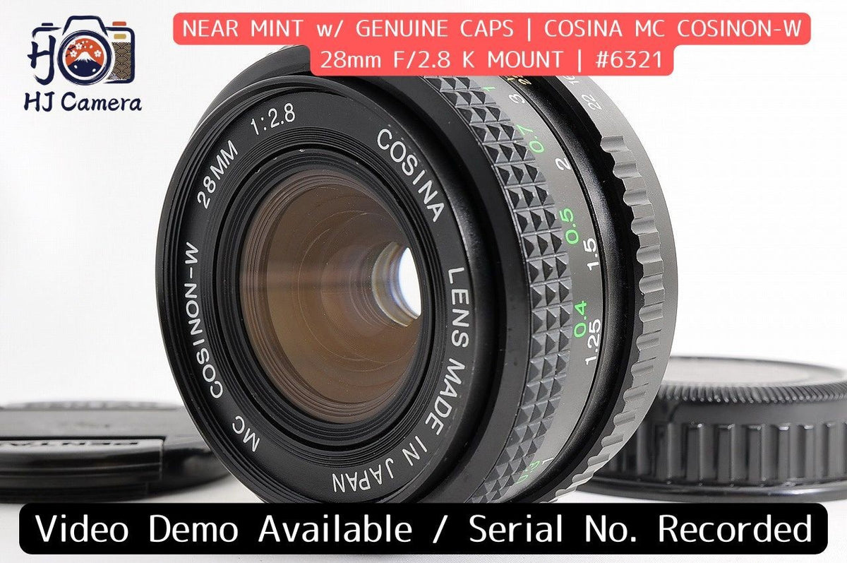 [Near Mint] Cosina MC Cosinon-W 28mm f/2.8 Wide MF Lens Pentax K Mount Japan