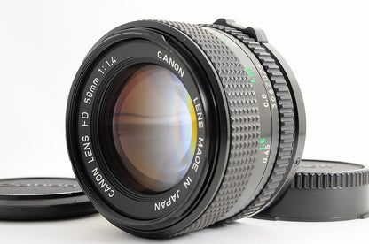 [Mint w/ Caps] Canon New FD NFD 50mm f1.4 Fast MF Standard Prime Lens Japan