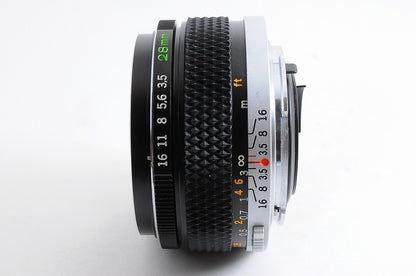 [NEAR MINT+ Hood] Olympus OM G.Zuiko Auto-W 28mm f/3.5 Wide MF Lens OM Japan
