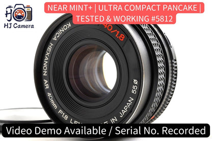 [Near Mint+] Konica Hexanon AR 40mm f/1.8 Fast MF Pancake Lens Konica AR Japan