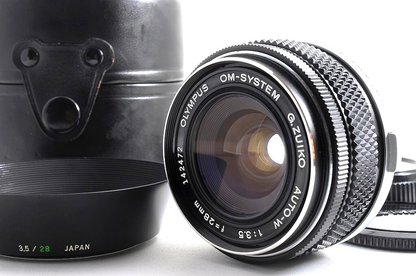 [NEAR MINT+ Hood] Olympus OM G.Zuiko Auto-W 28mm f/3.5 Wide MF Lens OM Japan