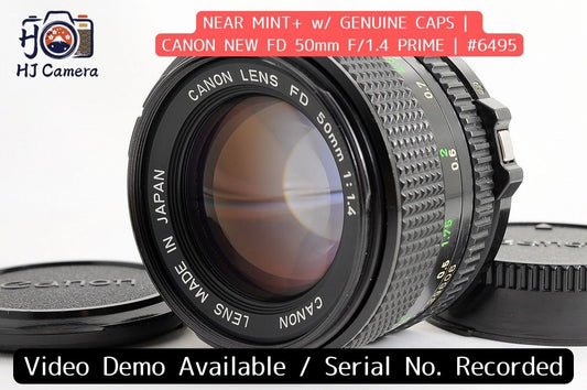 [Near Mint+ w/ Caps] Canon New FD NFD 50mm f1.4 Fast MF Standard Prime Lens Jp