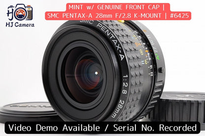 [Mint] Pentax SMC Pentax-A 28mm f/2.8 Wide MF Lens Pentax K Mount Japan