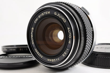 [Near Mint+ w/Filter Caps] Olympus OM-System G.Zuiko Auto-W 28mm f3.5 MF Lens Jp