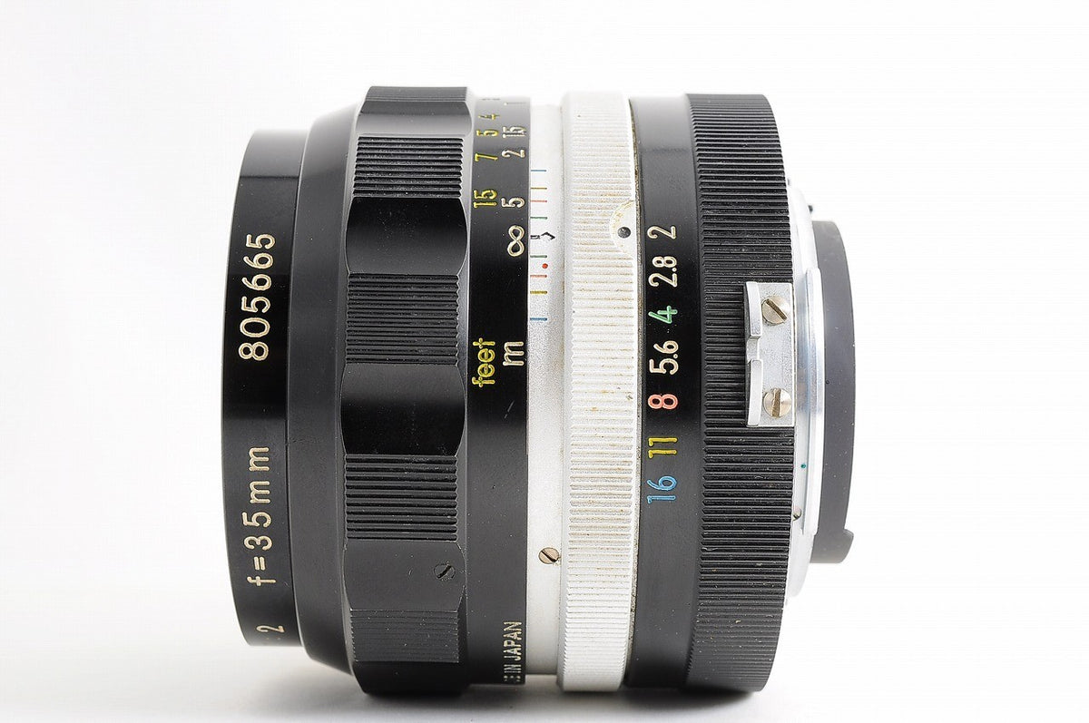 [Excellent+ w/ Caps] Nikon NIKKOR-O Auto 35mm f2 Non-AI MF Wide Angle Lens Japan