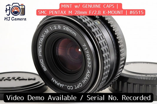 [Mint w/ Caps] SMC Pentax M 28mm f2.8 MF Wide Angle Prime Lens K Mount Japan