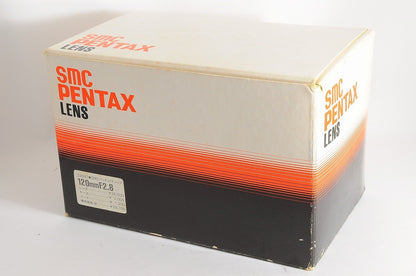 [Rare Top Mint in Box w/Hood Case] SMC Pentax 120mm f2.8 K Mount Prime Lens Jp