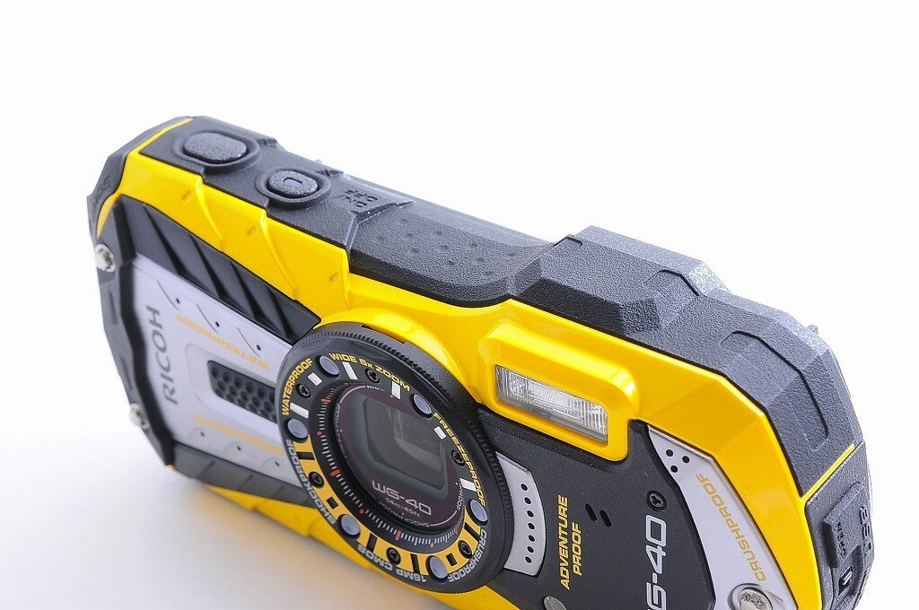 [NEAR UNUSED] Ricoh WG-40 Yellow Waterproof Shockproof Digicam Full HD Japan