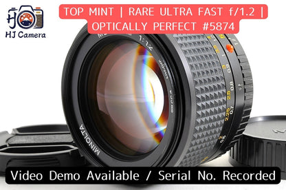 [Top Mint] Minolta New MD 50mm f/1.2 Fast MF Lens Minolta MD Mount From Japan