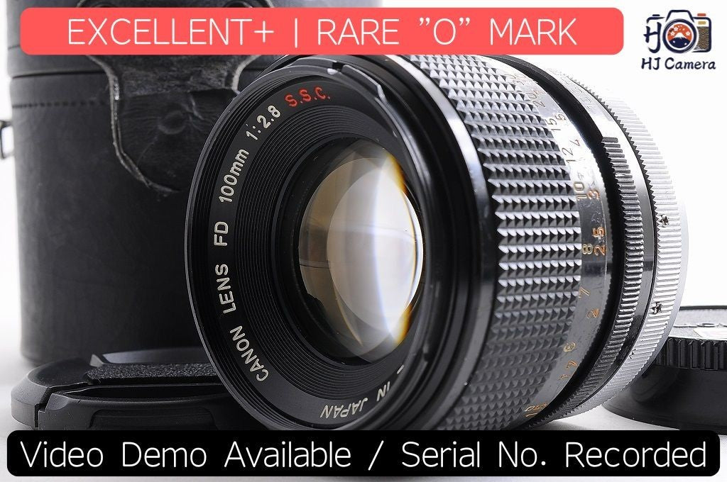 [EXC+5 Case] Canon FD 100mm f/2.8 S.S.C. SSC Rare O Mark Telephoto Lens Japan