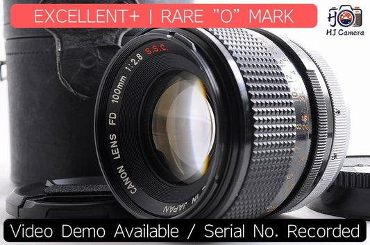 [EXC+5 Case] Canon FD 100mm f/2.8 S.S.C. SSC Rare O Mark Telephoto Lens Japan