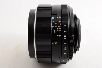 [Near Mint+ w/Hood Case Cap] Pentax Super Multi Coated Takumar 50mm f1.4 M42 JP