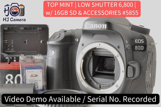 [TOP MINT 6.8K SC] Canon EOS 80D DSLR Camera Body 16GB SD Card From Japan