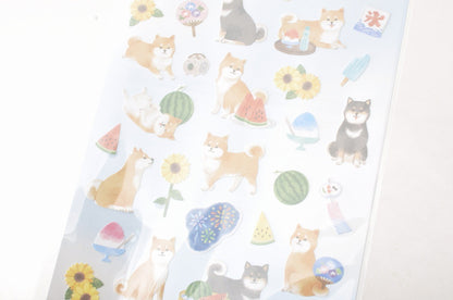 [Brand New] Daiso Shiba Inu Dog Design Seal Kawaii Japanese Planner Stickers JP
