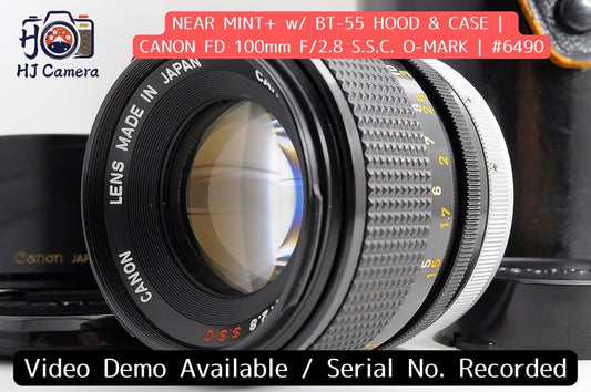 [O Mark Near Mint+ w/Hood Case] Canon FD 100mm f2.8 SSC MF Portrait Lens Japan