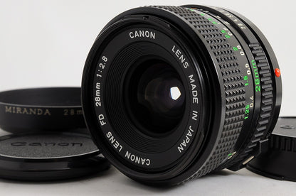 [Top Mint Metal Hood] Canon New FD nFD 28mm f/2.8 Wide MF Lens Canon FD Japan